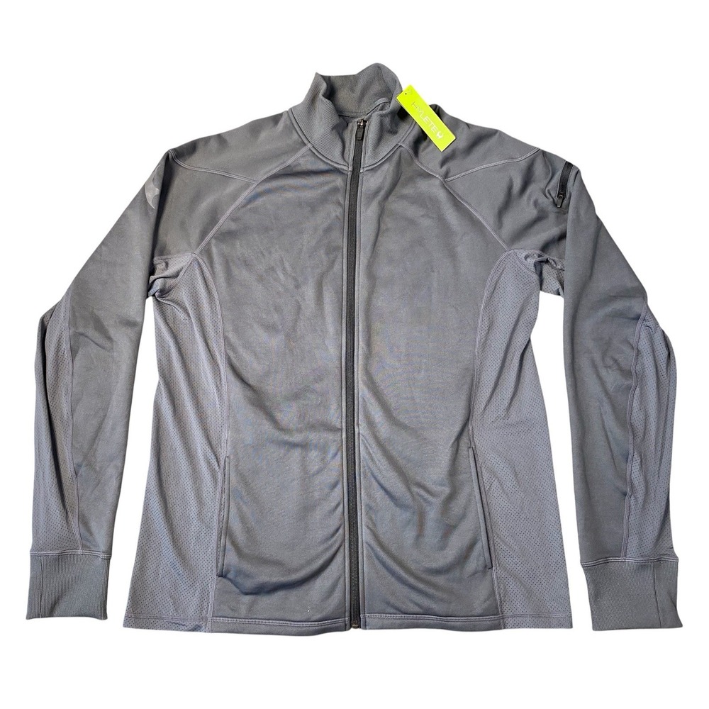 Hylete Mens Apex II Gray Training Jacket 2XL Full Zip Mesh Panels Athletic NWT